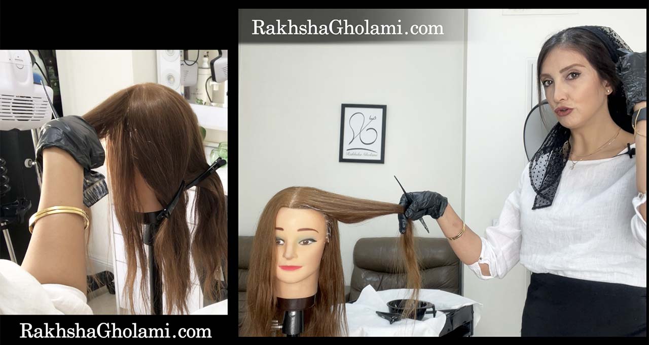 آموزش انجام رنگ ریشه - رخشا غلامی - متخصص سلامت و زیبایی مو